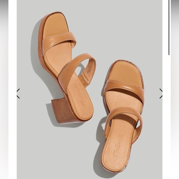 Madewell The Saige Double-Strap Sandal in Leather NK041 brown 8